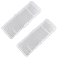 Teensery 2 Pcs Clear Plastic Shaving Box Portable Travel Manual Shaver Case Razor Protector Hard Case Shaver Storage Box Container for Manual Razor System, Shaving Accessories