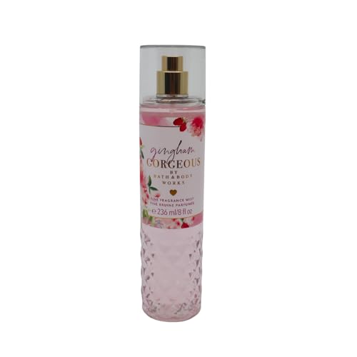 Bath & Body Works GINGHAM GORGEOUS Fine Fragrance Mist & Moisturizing Body Wash 2-piece Gift Set with a Red Bow for Holiday ? Full Size