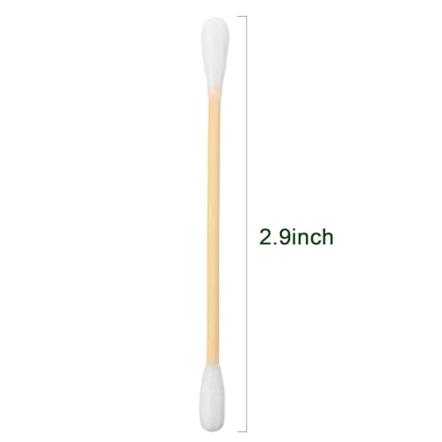 Demissle 120 Pack Cotton Swabs Travel Size, 10 Pcs Per Pack Individually Wrapped Cotton Swab Double Tipped Wooden Sticks for Ear Make up Hotel Toiletries Essentials Supplies