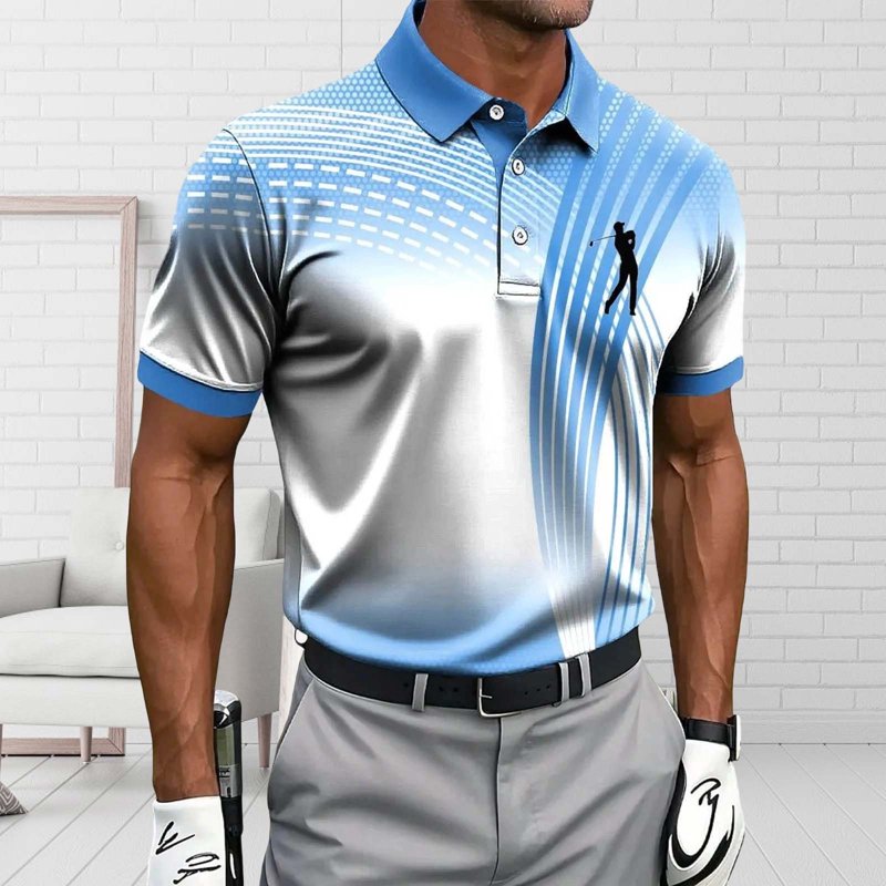 Men's Golf Polo Shirt - Moisture-Wicking, Quick Dry, Athletic Fit