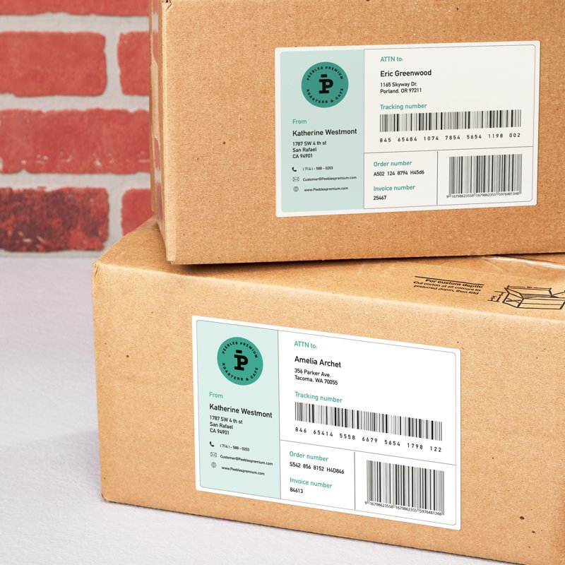 White Shipping Labels 5.5 x 8.5 Inches - Permanent Adhesive - Pack of 500+