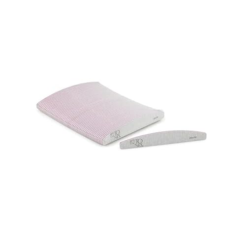 TONES 25pcs Professional Nail Files and Buffers 100/100 - Double Sided Nail File Ergonomic Emery Boards for Natural Acrylic Gel Nails, Perfect Shaper for Pedicure & Manicure or DIY Nails at Home