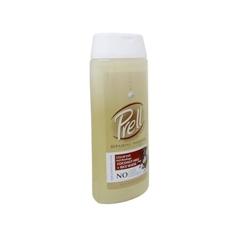 Prell Coconut Milk + Rice Watercolor Safe Anti-Breakage Repairing Shampoo for Damaged Hair, 13.5 fl.oz