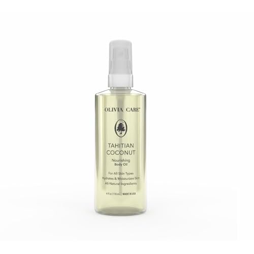 Olivia Care Tahitian Coconut Nourishing Body Oil, 4 fl oz, For All Skin Types