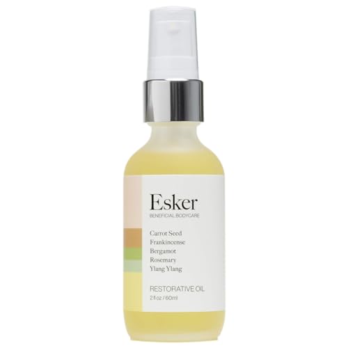ESKER Restorative Body Oil: Premium Deep Hydration Oil Designed to Soften and Moisturize Skin while Promoting Circulation and Energy Flow, Fast-Absorbing with Vitamins and Antioxidants - 2 oz.