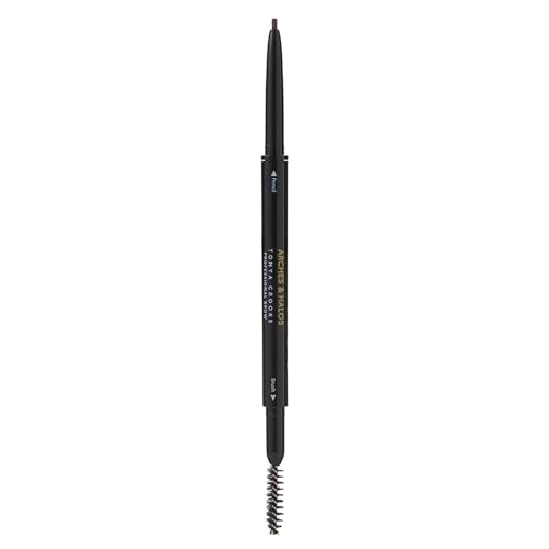 Arches & Halos Micro Defining Brow Pencil - Fuller and More Defined Brows - Long-Lasting, Smudge Proof, Rich Color - Dual Ended Pencil with Brush - Vegan and Cruelty Free Makeup - Auburn - 0.003 oz