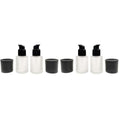 vipolish 2 Pcs 30ML 1OZ Upscale Empty Refillable Frosted Glass Pump Bottle Liquid Foundation Container Dispenser Storage Vial Lotion Essence Emulsion Sample Case for Travel (Pack of 2)