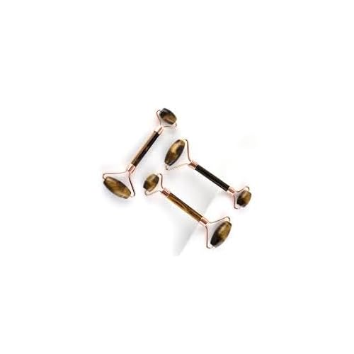 Tiger eye Face Roller and Gua Sha Set - Skin Care Jade Roller and Gua Sha for Women Gifts - Tiger Eye Roller for Face Massage Roller Facial Therepy Lifting Tool Anti Aging Beauty (Tiger Eye)