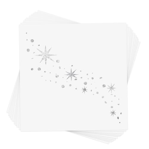 Flash Tattoos MILKY WAY SILVER temporary tattoos | 10 metallic foil tattoos | Birthday Party Favor | Festival Eye Jewels | Star Eye Jewel | Star party favor