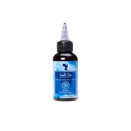 Camille Rose Black Castor Oil + Chebe Pure Strengthening Hair Oil ? Nourishing Oils for Dry, Damaged High-Porosity Hair, 2 Fl Oz