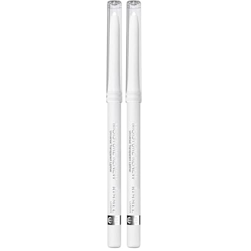 Rimmel Moisture Renew Lip Liner - Clear Lip Liner with Shea Butter for Invisible Lip Color Protection that Nourishes Lips - Transparent, .04oz (Pack of 2)