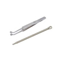 Titanium and Glass Eyelid Massage Tweezers Set, Sterile Meibomian Gland Expressor Dry Eye Relief Eyelid Gland Care sterile Cleaning Kit Eye Stye Treatment Chalazion Remover Meibomian Gland Forceps