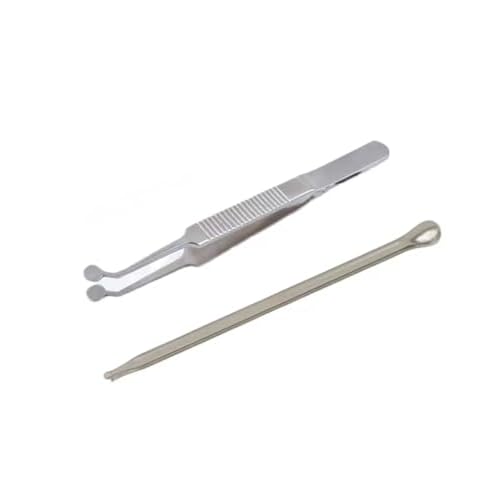 Titanium and Glass Eyelid Massage Tweezers Set, Sterile Meibomian Gland Expressor Dry Eye Relief Eyelid Gland Care sterile Cleaning Kit Eye Stye Treatment Chalazion Remover Meibomian Gland Forceps