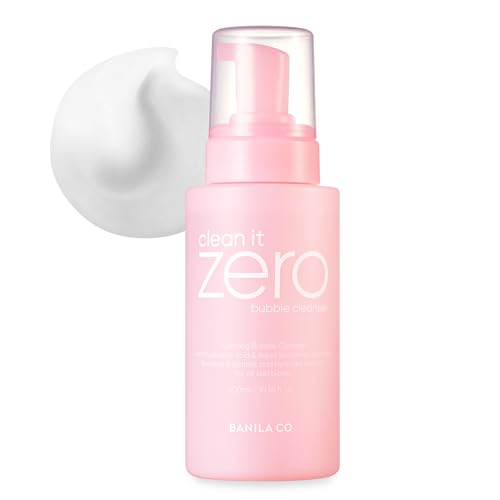 BANILA CO Clean It Zero Amino Bubble Cleanser | pH-Balanced Foaming Facial Cleanser for Sensitive Skin | Daily Moisturizing Face Wash with Hyaluronic Acid & Ceramide (300ml / 10.14 fl. oz)