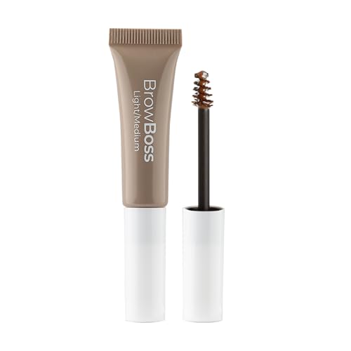 MCoBeauty - Brow Boss Glue & Set - Light Medium Semi-Tinted Brow Gel for Natural Tint, Long-Lasting Hold and Effortless Brow Styling - Vegan, Cruelty Free Cosmetics - Eyebrow Makeup, Stocking Stuffers