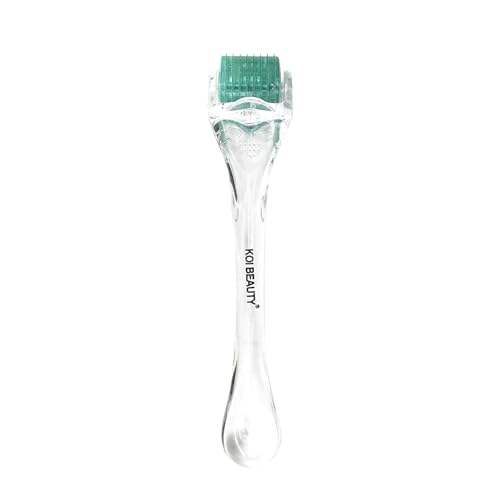 Koi Beauty Professional Derma Roller, 200 Real Individual Titanium Microneedle Roller, Microneedling Roller for Face Body Scalp, Micro Needle Beauty Tool for Men Women