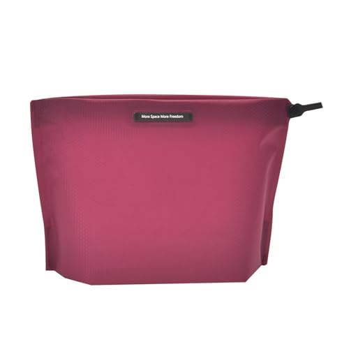 Bee Nesting Waterproof Toiletry Bag, Lightweight Makeup Pouch, Hanging Travel Pouch, Large Capacity Toiletry Case for Business Trips, Travel, and Hot Springs (Wine Red)