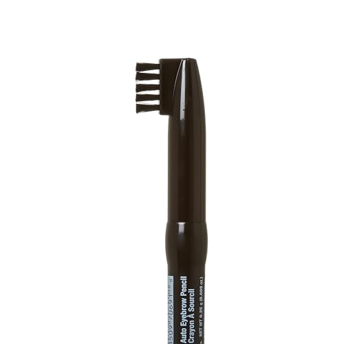 Kiss New York Professional Long-Lasting Eyebrow, Retractable Eyebrow Pencil, Rich Pigmentation, Coconut Oil Infused, Built-in Brush Brow, Sapes, Define, Fills Brow, Eye Makeup (BLACK) (Pack of 2)