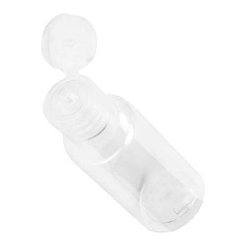 120 PCS 1oz/30ml Clear Empty Travel Bottles, Round Empty Bottles with Flip Cap, Plastic Sample Bottle Container for Shampoo Lotions Shower Gel Makeup