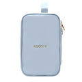 Travel Makeup Bag for Women, Large Capacity Waterproof Cosmetic Organizer with Divider & Handle, Portable Open Flat Toiletry Pouch for Travel Accessories (Blue)