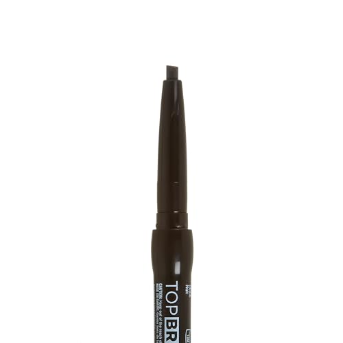 Kiss New York Professional Long-Lasting Eyebrow, Retractable Eyebrow Pencil, Rich Pigmentation, Coconut Oil Infused, Built-in Brush Brow, Sapes, Define, Fills Brow, Eye Makeup (BLACK) (Pack of 2)