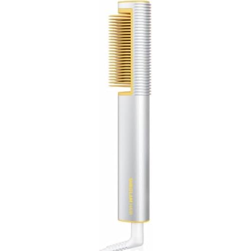 SHEGLAM Straightener Brush 3D Ionic Hair Straightening Brush with 24K Gold Heated Comb, Anti-Scald Design, 60s Fast Heat-Up, Auto-Off, Frizz Control, Sleek & Smooth Styling