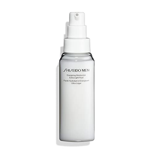 Shiseido Men Energizing Moisturizer Extra Light Fluid - 100 mL - Reduce the Look of Fine Lines, Dullness & Dry Skin - Non-Greasy, Extra-Light Texture