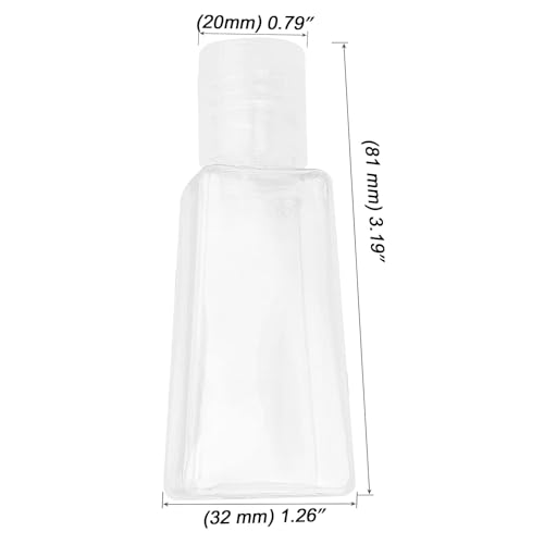 MOUYAT 110 Pack 1oz Clear Plastic Flip Cap Bottles, 30ml Empty Squeeze Travel Bottles with Flip Lid, Transparent Mini Refillable Flip Cap Travel Size Sample Containers for Lotion Cream Toiletries