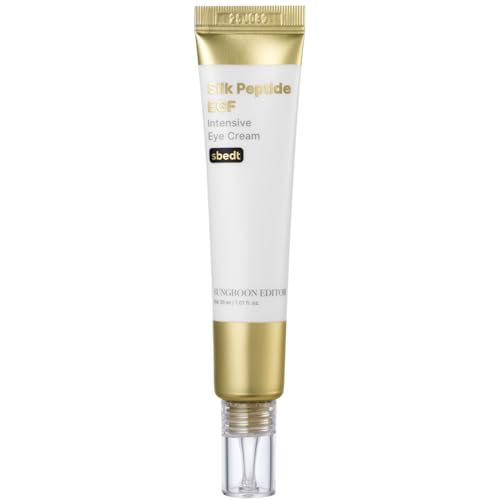 SUNGBOON EDITOR Silk Peptides EGF Intensive Eye Cream with Copper Peptides for Puffiness & Fine Lines | Patented Peptide Complex | Firm-looking & Hydration, Korean Skin Care 1.01 fl oz