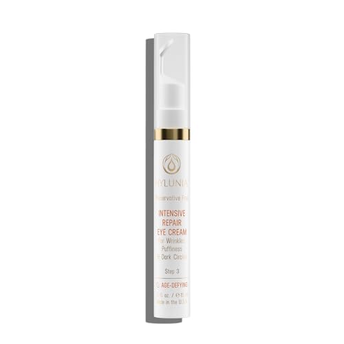 Hylunia Intensive Repair Eye Cream ? Hydrating & Firming with Peptides, Vitamin C & Hyaluronic Acid ? Reduces Dark Circles, Puffiness & Fine Lines ? Lightweight, Vegan, Clean Skincare