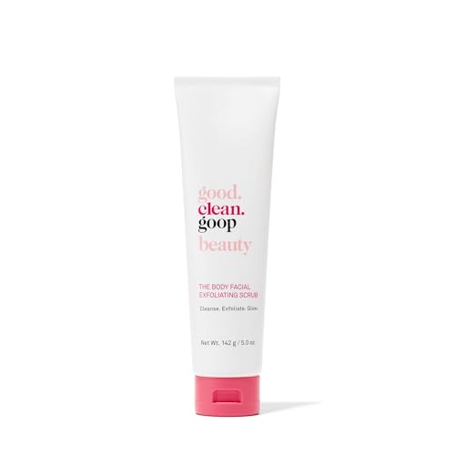 good.clean.goop beauty The Body Facial Exfoliating Scrub | Body Exfoliant & Cleanser for Glowing Skin | AHAs, Grape-Seed Exfoliant & Avocado Fruit Oil | Dead Skin Remover | Cruelty-Free & Vegan | 5 oz