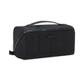 NISHEL Travel Makeup Bag for Women, Fluffy & Lightweight Open Flat Cosmetic Organizer with Multiple Functional Divider for Brush Independent Storage, Handle for Easy Portability, Large, Black
