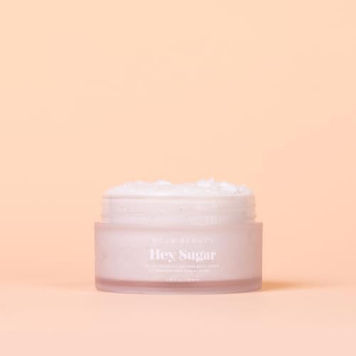NCLA Beauty Hey Sugar All Natural Body Scrub - Moisturizing, Exfoliating Sugar Scrub - Shea, Cocoa, and Mango Butters - Coconut Vanilla - 3.38 oz