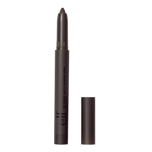 e.l.f. No Budge Matte Shadow Stick, One-Swipe Cream Eyeshadow Stick, Long-Wear & Crease Resistant, Matte Finish, Vegan & Cruelty-Free, Cool Beans