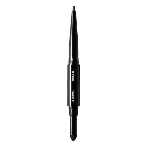 Arches and Halos 2 in 1 Defining Eyebrow Pencil and Powder - Brow Powder with Spoolie Brush - Shape and Fill for Natural Look - Charcoal - 0.017 oz