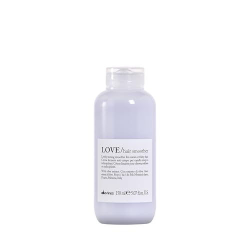 Davines LOVE Hair Smoother Cream, Taming Leave-On Anti-Frizz Formula for Wavy, Unruly, Coarse Hair - Moisturizes & Smooths Without Leaving Residues or Weighing Down with Olive Extract, 5.07 Fl Oz