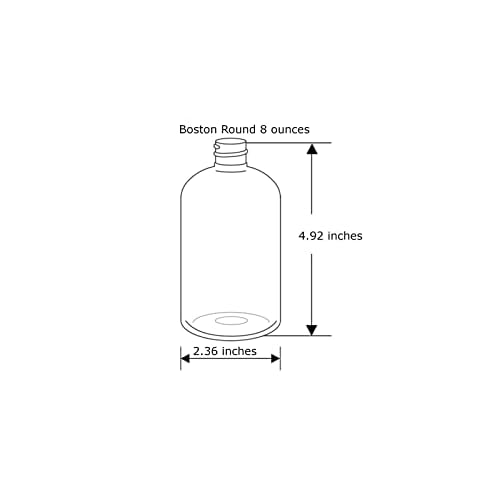 Natural Farms 12 Pack 8 oz - Blue Boston Plastic Spray Bottles - Fine Mist Sprayer & Dust Cap for Essential Oils, Perfumes, Cleaning Products - Made in the USA