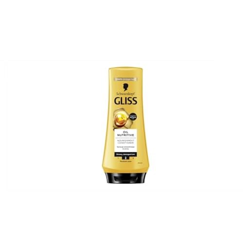 Gliss Deeply Nourishing Oil Conditioner for Women, 200ml. Restores shine, strengthens hair and prevents dryness. Infused with natural oils for smooth, silky, and manageable hair.