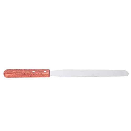 Metal Wax Spatula, Stainless Steel Wax Spatula Eyebrow Wax Metal Wax Spatula Straight Stainless Steel Body Wax Spatula With Wooden Handle For Hair Removal