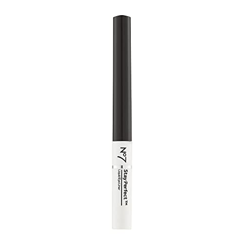 No7 Stay Perfect Liquid Eye Liner - Black - Precision Tip Liquid Eye Makeup - Quick Drying, Smudge Proof Black Eye Liner - Long Lasting Up to 24 Hours (1.7ml)