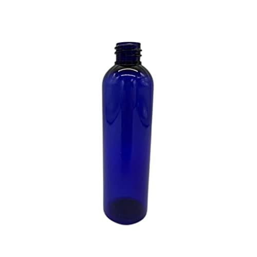 Natural Farms 4 oz Blue Cosmo Plastic Bottles -12 Pack Empty Bottle Refillable - BPA Free - Essential Oils - Aromatherapy | Black Twist Top Cap - Made in the USA