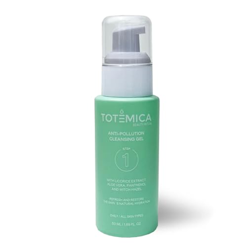 TOTEMICA Facial Cleanser, Gentle Face Cleanser for Sensitive Skin, Aloe Vera Face Wash with Witch Hazel & Panthenol, Cleansing Oil, Vegan Skin Care, Travel Size (1.69 Fl Oz)