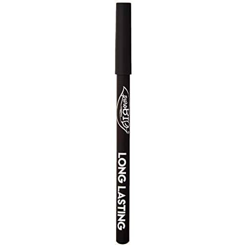 PuroBIO Certified ORGANIC High-pigmented and Long-Lasting Extra Black Eyeliner. Made with Coconut, Jojoba, Avocado, Baobab Oil, Vitamin E. ORGANIC.VEGAN. CRUELTY-FREE.NICKEL TESTED, MADE IN ITALY