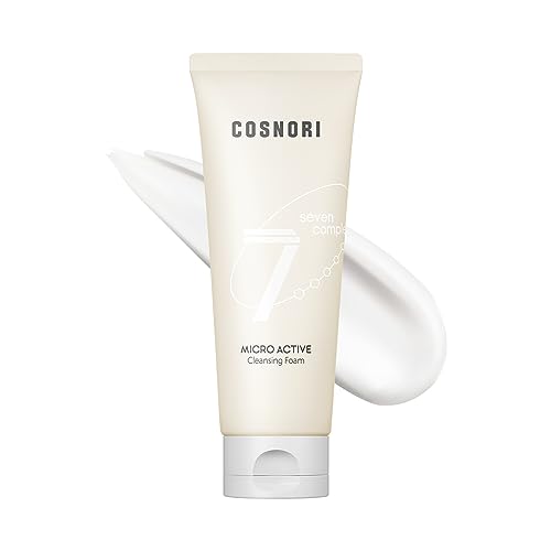 COSNORI Micro Active Cleansing Foam ? Vegan, Non-irritating, Korean Facial Cleanser, Skin soothing, 7 Plant Extracts Daily Face Wash, 5.07 fl oz