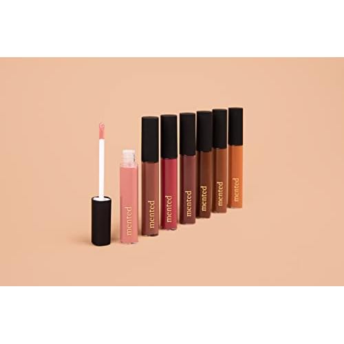 Mented Cosmetics Lip Gloss for Women Tinted Lip Balm Stain, Long Lasting Buildable Moisturizing Lipgloss Lipstick Topper, Made in USA, Cruelty Free Vegan Makeup, Baby Brown
