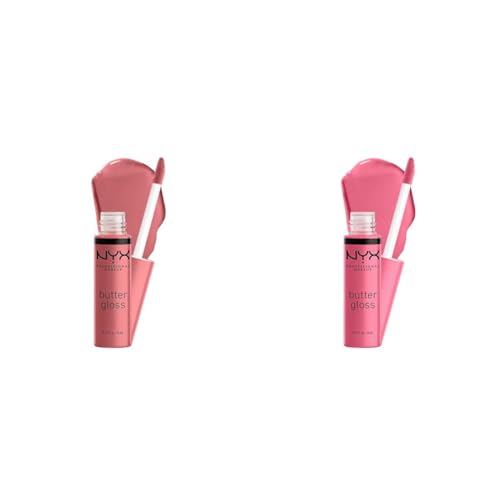 NYX Butter Gloss Lip Gloss 2-Pack - Tiramisu (Brown) & Vanilla Cream Pie (Mauve)