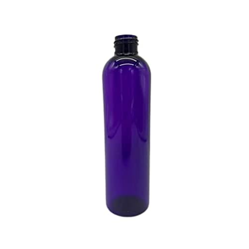 Natural Farms 8 oz Purple Cosmo Plastic Bottles -12 Pack Empty Bottle Refillable - BPA Free - Essential Oils - Aromatherapy | Black/Natural Twist Top Cap - Made in the USA