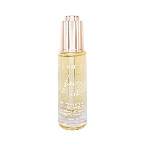 Promise Face Oil, Brighten + Hydrate, Nutrient Rich, Pregnancy Skincare, Dual Serum, Ultra-Clean, Vitamin C + Apricot Oil + Hyaluronic Acid + Vitamin E, All Active Ingredients, No Fillers, Organic