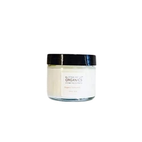 Butter Me Up Organics Natural Zinc Oxide Sunscreen SPF 45+, Reef-Safe, Non-Nano Mineral Sunblock, Water-Resistant with Shea Butter & Coconut Oil, Chemical-Free, Eco-Friendly 2oz Glass Jar