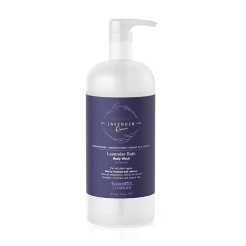Tweak¡¯d by Nature - Lavender Rain Body Wash, Sulfate Free, Natural, Hydrating and Moisturizing, Gentle Lavender Shower Gel and Body Wash for Women (1 Pack)